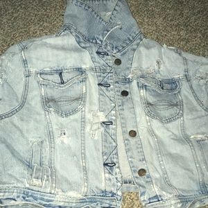 Ripped jean jacket